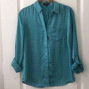 The Limited Silk like Ashton Shirt Blouse Sz XS